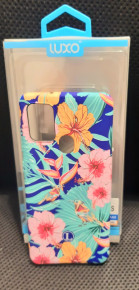  Луксозен силиконов гръб ТПУ LUXO PHOSPHORESCENT CASE за Samsung Galaxy A21s A217F розови цветя и птичка